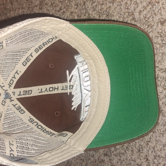 Team Hoyt Archery Embroidered Trucker Mesh Snapback Brown Hat OS - Picture 10 of 10